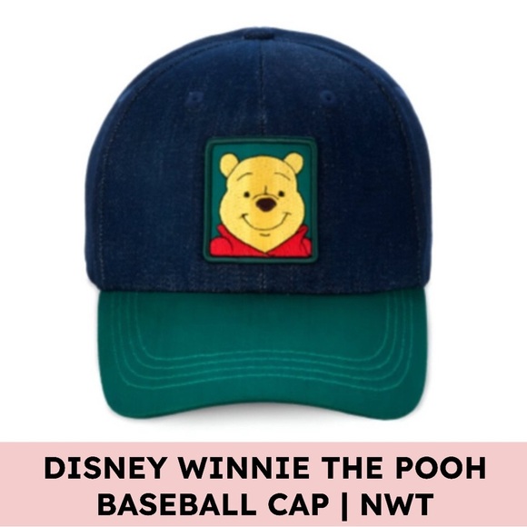 Disney Parks Winnie the Pooh Denim Baseball Cap Nostalgiacore NWT One Size - Picture 1 of 6